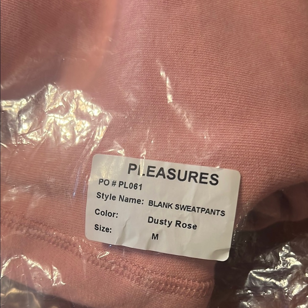 Pleasures Dusty Rose Jogger Sweatpants with Tapered Cuffs - Picture 10 of 10